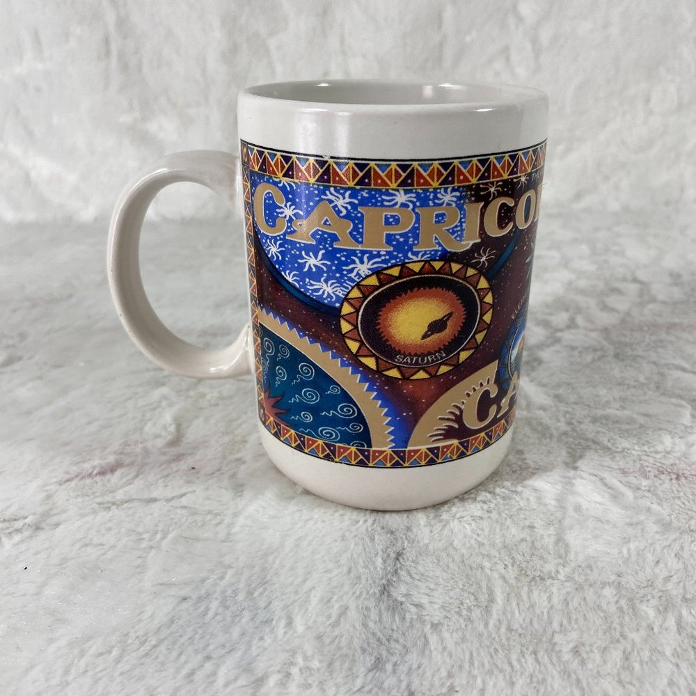 Capricorn Zodiac Astrology Sign Coffee Mug Vintage 1990's